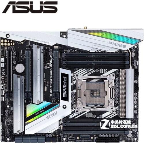 Used For Asus PRIME X299-DELUXE II Original Desktop Intel X299 DDR4 Motherboard LGA LGA 2066 USB3.0 M.2 SATA3