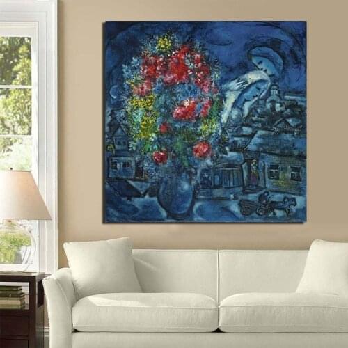 Marc Chagall Cuadros Canvas Painting Print Living Room Home Decoration Modern Wall Art Oil Painting Posters Pictures Framework