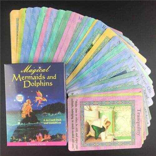 Tarot Cards Full English Version Magical Mermaids And Dolphins Oracle Board Game Cards Family Friends Party Entertainment