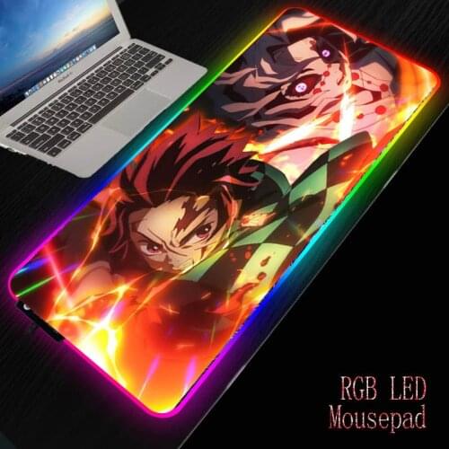 MRGBEST Anime Demon Slayer Gaming Mouse Pad XXL Computer Mousepad Large XL Rubber Desk Keyboard Mouse Pad Mat Gamer