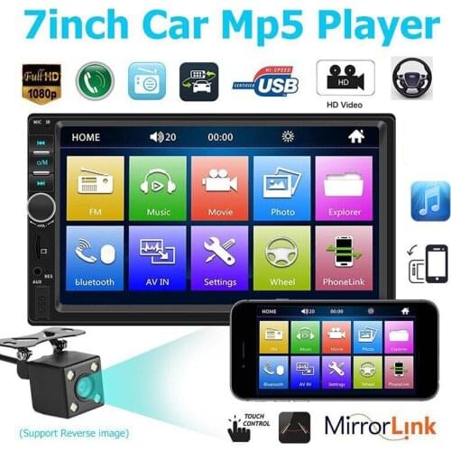 Mayitr 7 inch 2Din Touch Screen Touch Screen Auto audio Car Stereo MP5 Radio USB/TF + Camera Car Stereo MP5 Player Accessories