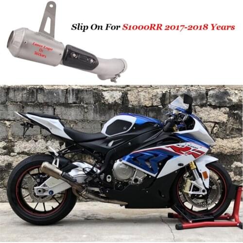 Slip On For BMW S1000RR XR S1000R 2010-2020 Motorcycle Exhaust Escape Modified Titanium Alloy Muffler Carbon Fiber DB Killer