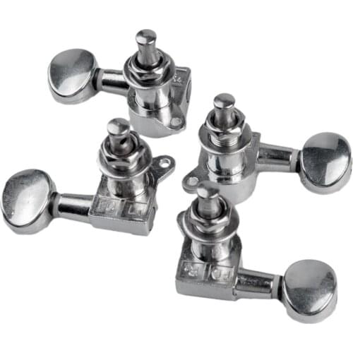 Pack of 4 Metal Ukulele String Tuning Pegs Keys 2L+2R Musical Instrument Parts DIY