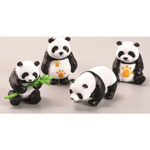 4.5CM Panda Animal Kawaii Set Garden Home Bonsai Decoration Mini Toy Miniature PVC Craft Ornaments Micro Decor DIY Decorating