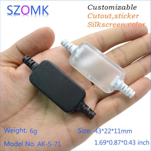 Szomk plastic usb enclosure junction box diy project box (4 pcs) 43*22*11mm usb flash drive electrical distribution enclosure