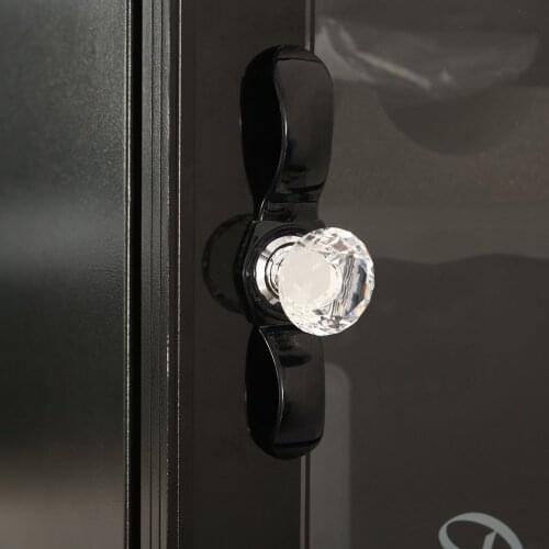 30mm Diamond Shape Design Crystal Glass Alloy Door Drawer Manual Handle Bar Cabinet Wardrobe Pull Handle Knobs Light Weight