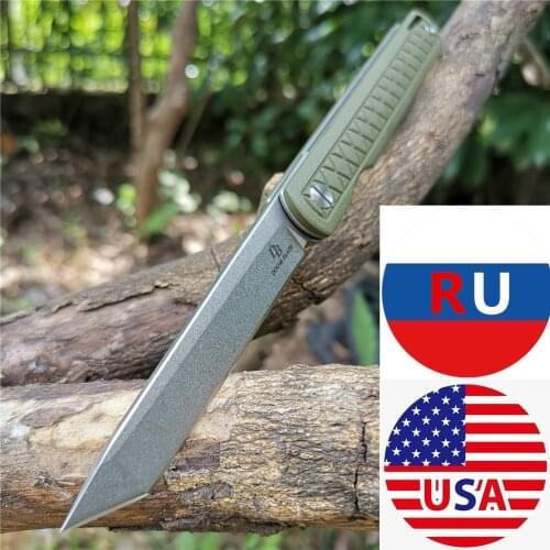 Gentleman Folding Knife D2 Blade G10 Handle Pocket Knives Good for Hunting Camping Survival Outdoor and Everyday Carry