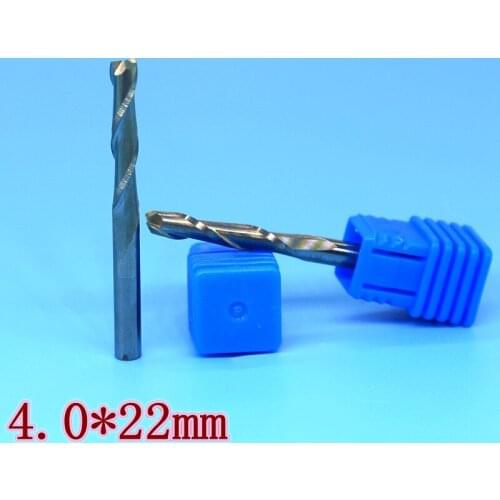 HANGXIN 1PCS 4mm 2 Flutes Spiral with CNC Milling Cutter Blade Tungsten Carbide Milling router bits for MDF wood tool router