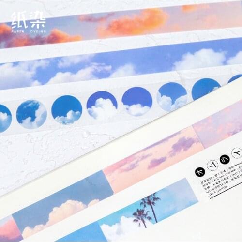 Beyond the cloud Series Washi Tape Decorative Adhesive Tape Sky Masking Tape For Stickers Scrapbooking DIY Stationery Tape