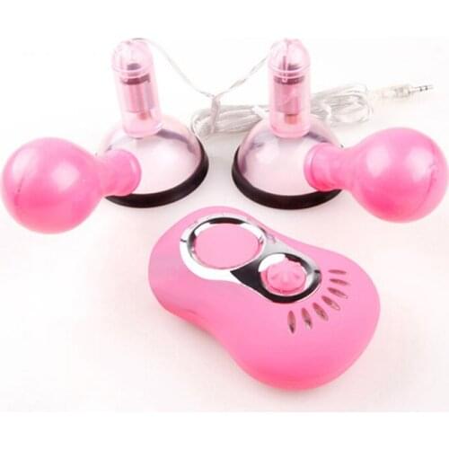 Pink Powerful 7 Speed Remote Control Vibrating Breast Nipple Stimulation Sucker Pumps for Women New 2016 Sex Products Shopping