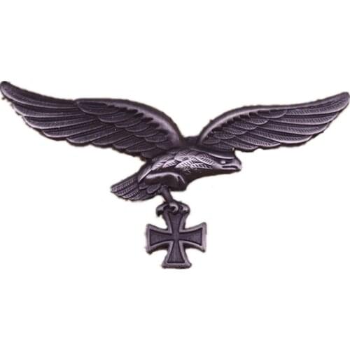 RetroWW2 German Hat Badge Pilot Air Force Tactical Collection Brooch Pin Metal Craft Peugeot Badge