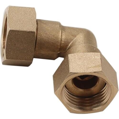 1 PC Pagoda Elbow Brass Female Elbow Right Angle Pipe-to-solid Adapter Pneumatic Fitting For Air Water Oil Pipe-1/2"
