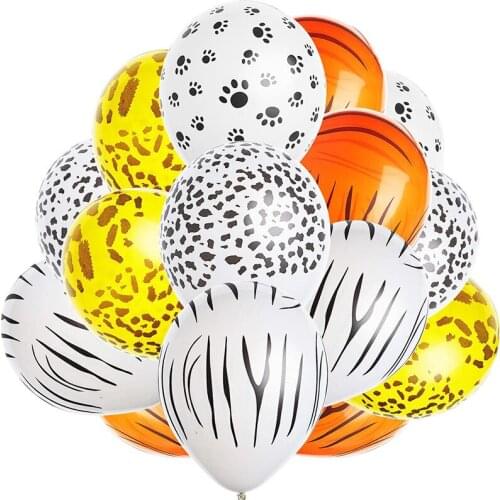 10pcs 20pcs 30pcs 12inch Leopard Balloon zebra Latex Balloons Cartoon Animal helium Globos Birthday Party Wedding Decorations