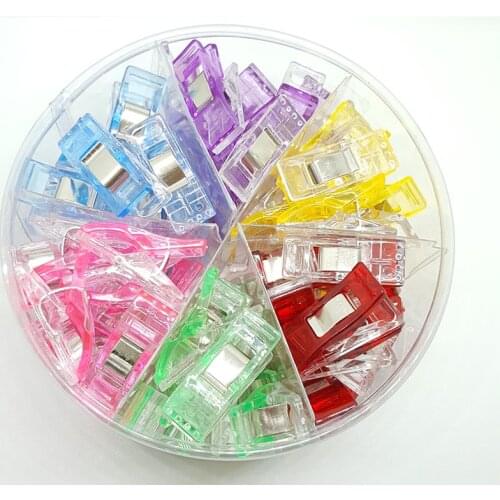 10pcs/50pcs Clear Candy Color Plastic Clips Edge Clip for Patchwork Sewing DIY Crafts Quilt Quilting Clip Clover Wonder Clip