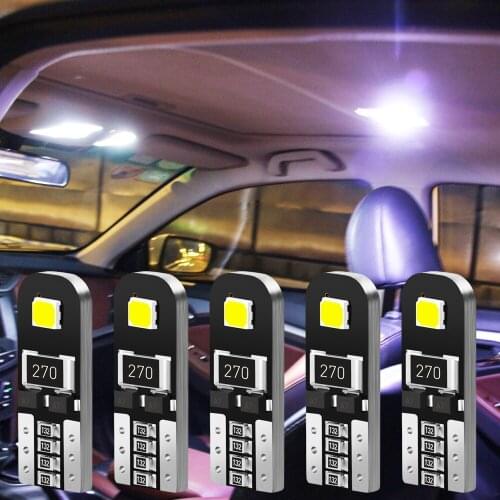 10Pcs W5W T10 LED Canbus Light Bulbs Error Free 12V for Citroen C3 C4 C5 Berlingo Picasso Xsara For Honda Civic CR-V XR-V