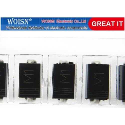 100PCS IN4001 SMA M1 DIODE 1N4001 SMD 1A 50V Rectifier Diode New original In Stock
