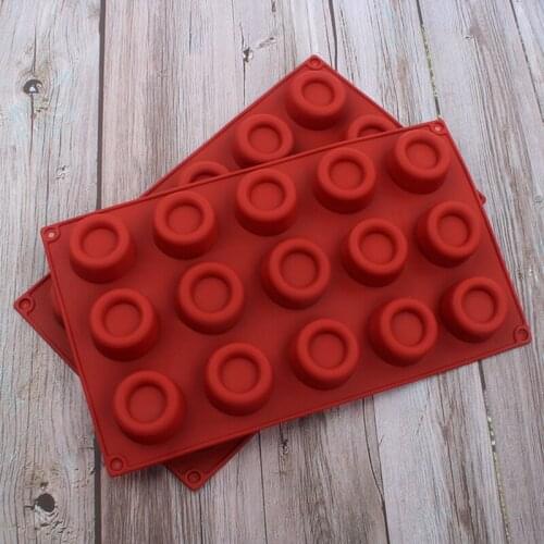 15 Cavity DIY Silicone Cake Mold Donut Maker Non-Stick Baking Pastry Cookie Chocolate Mould Handmade Soap Mould Kitchen Tools