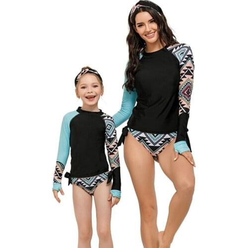 2021 Nieuwe Zomer Ouder-Soort Badpak Luipaard Vrouwelijke Bikini Badmode Meisjes Badmode Moeder En Dochter Badpak 3-12 jaar