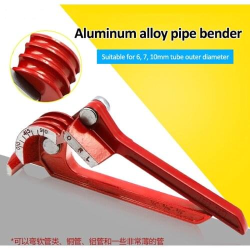 3 in 1 Tubing Pipe Bender 1/4in 5/16in 3/8in Tube Aluminum Copper Steel Fuel Brake Lines 180 degree 6/8/10mm Pipe Tube Bender