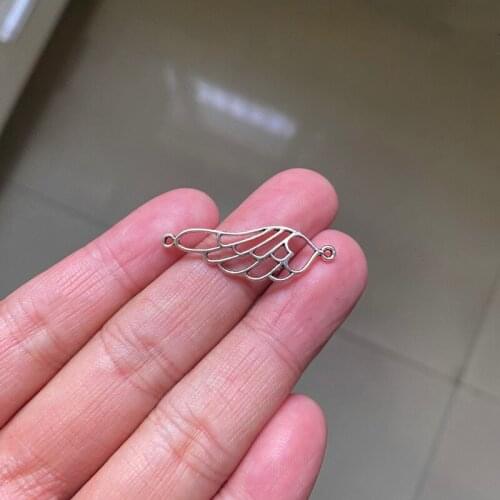 30pcs 32x10mm Feather Connector Pendants Charms Jewelry Making DIY Mens WomenNecklace Bracelet Handmade Crafts Accessories