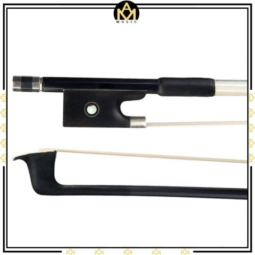 4/4 3/4 1/2 1/4 1/8 Size Carbon Fiber Violin Bow Straight Stick W/ Ebony Frog Paris Eye Inlay Cupronickel Accessories