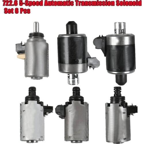 722.6 5-Speed Automatic Transmission Solenoid Set 6 Pcs for 1994-05 Mercedes Benz C E S ML CL Transmission A1402770398