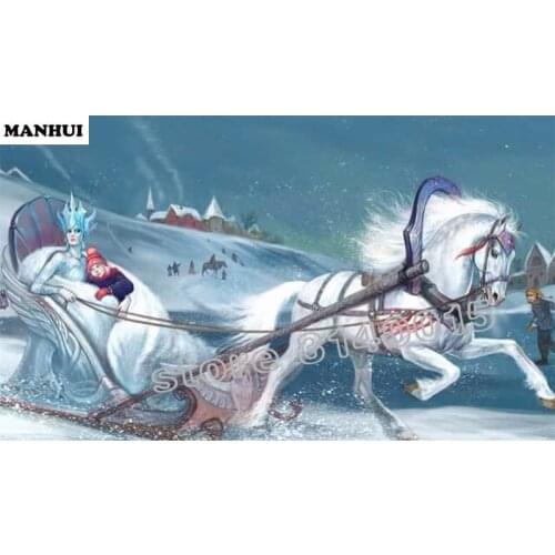 Diamond Mosaic Painting Cross Stitch Queens carriage Square Full Decorative Diy Diamond Embroidery Animals Fashion Gifts ABC282