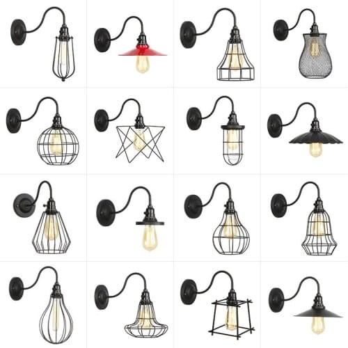 American Rural Nordic postmodern bar restaurant hotel living room corridor stairs Cafe iron wall lamp