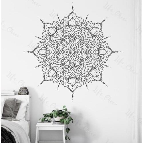 Mandala Flower Wall Sticker Religious Family Living Room Bedroom Decoration Wallpaper Mandala Flower Wallpaper Art Wall Sticker