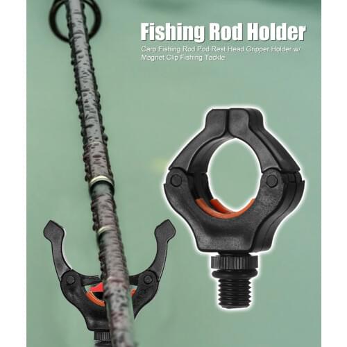 Carp Fishing Rod Pod Rest Head Gripper Holder with Magnet Clip Fishing Tackle Tool Accessories
