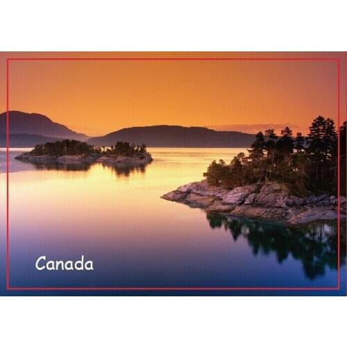 Travel Refrigerator Magnets 78*54mm,Scenic Curme Islands, Desolation Sound, British Columbia, Canada Tourist Rigid Magnets 20590