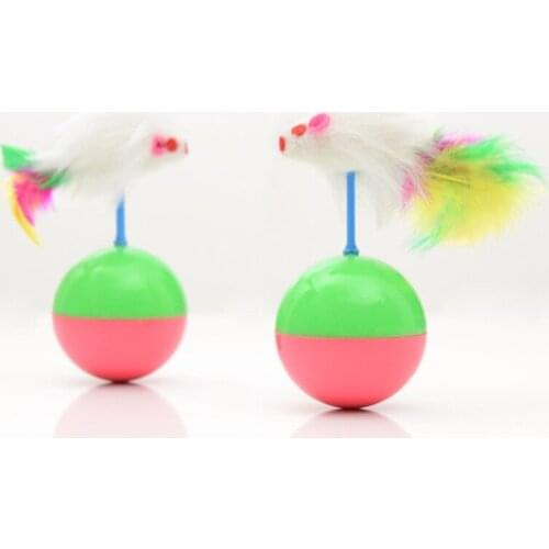 Mouse tumbler cat toy Pet Funny rustling toys plactic Ball tumbler chew toy cats and dog Interactive toy Pets Supplies