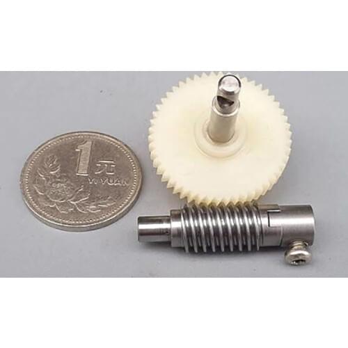 1 Set Metal Plastic Worm Reduction Gear Set Wheel Speed Reducer Gearset For DIY Accessory