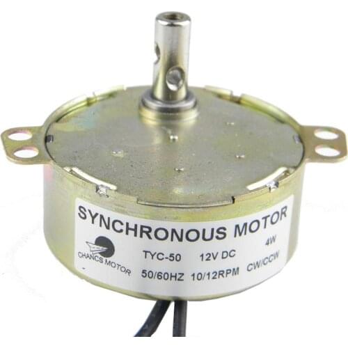 CHANCS MOTOR Hot sale TYC50 DC 12V 4W 10-12RPM Synchronous Motor Turntable Gear Box for Microwave Oven