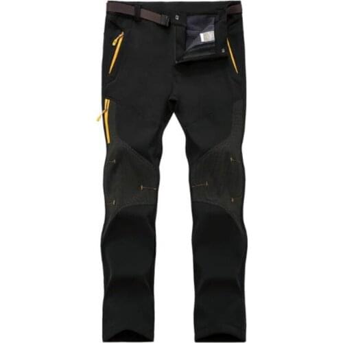 Man Warm Winter Waterproof Fishing New Trousers Trekking Hiking pants Men Softshell outdoor Travel Plus size camping Clothes 7XL