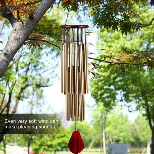 Handmade 27 Tubes Wind Chimes for Outside Decoration Tuned Hummingbird Wind Chime Soothing Melodic Deep Tones Outdoor Decor