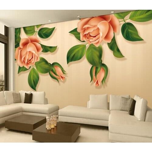 Custom papel DE parede floral, pink rose restoring ancient ways for the sitting room bedroom TV wall textile papel DE parede