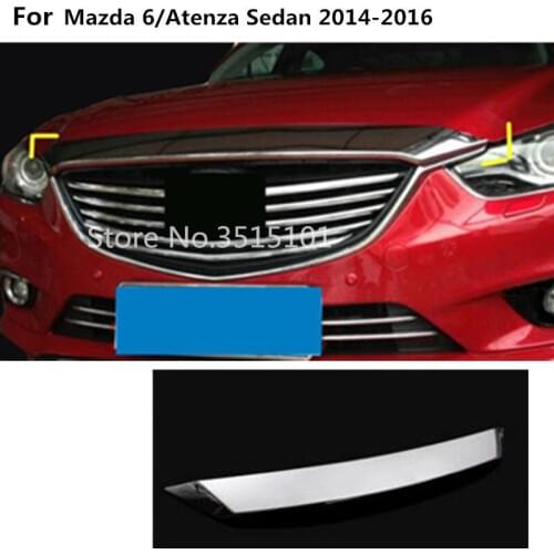 Car Cover Bumper Engine ABS Chrome Trim Front Grid Grill Grille Frame 1pcs For Mazda 6/Atenza Sedan 2014 2015 2016 2017 2018