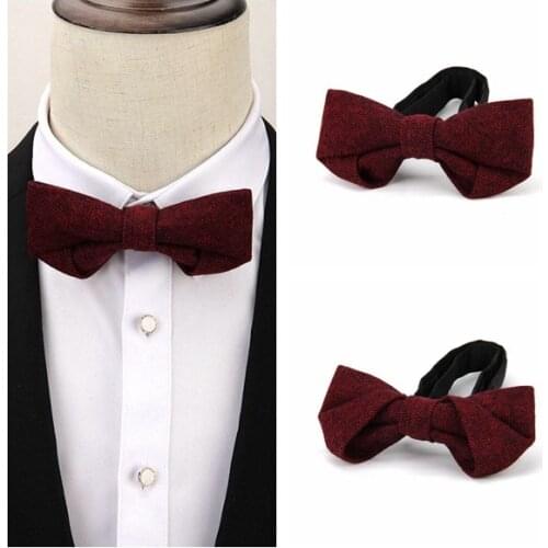 New Fashion Necktie Lovely Wool Men Bow Ties Wedding Business Party Elegant Pattern Butterfly Yarn Gravatas Tie for Men Gifts