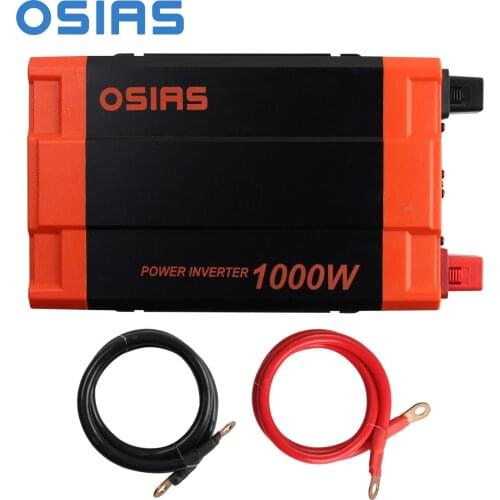 OSIAS 1000W Car Power Inverter 12V DC to 110V AC Charger Power Supply Adapter