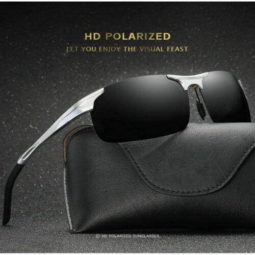 Polarized Sunglasses Mens Goggles Sports Driving Sun Glasses Anti-ultraviolet Anti-glare Aluminum Magnesium Frame Sunglasses