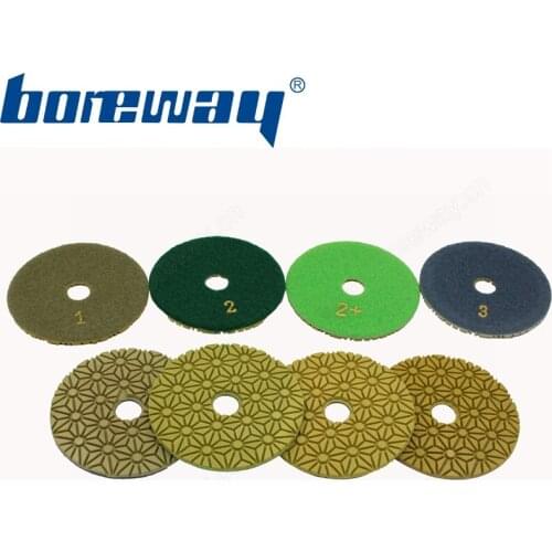 Supply 100mm Four Steps Diamond Polishing Pads Wet Use For Polishing Granite Marble Stone