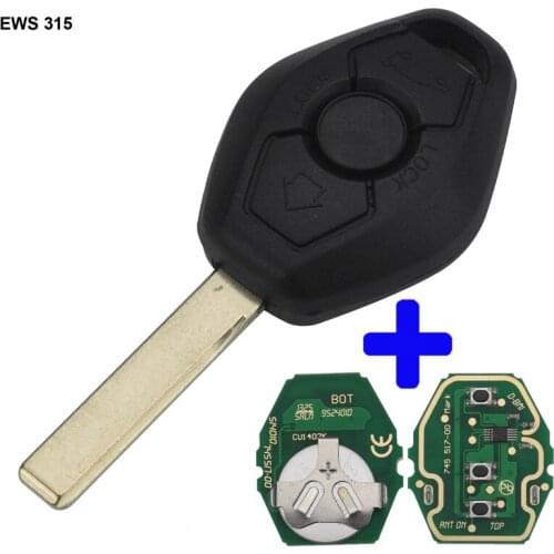 EWS Sytem Car Remote Key HU92 Blade for BMW E38 E39 E46 X3 X5 Z3 Z4 1/3/5/7 Series 315/433MH 7935 Chip