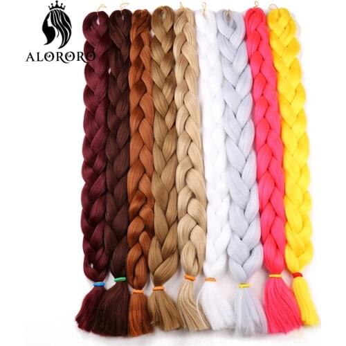 Alororo Synthetic Jumbo Braid Hair 82 Inch African Fake Hair High Temperature Fiber Braiding Hair Extensions for Women