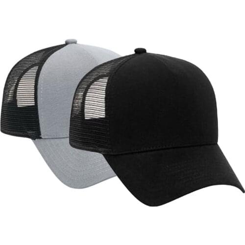 Unisex Men Women Cotton Flannel Trucker Hat with Adjustable Mesh Back Baseball Caps