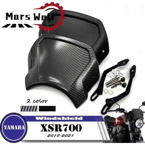 Motorcycle Cafe WindScreen Windshield Wind Deflector Fits For YAMAHA XSR700 2016 2017 2018 2019 2020 2021 XSR700 XTRIBUTE 18-21