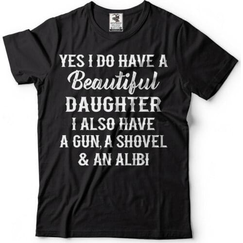 Gift For Father Mens Funny T-Shirt Gift From Daughter To Dad FatherS Day Tee mens Hot 2019 Summer Short Sleeves Funny T Shirt