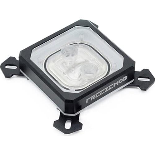 FREEZE MOD INTEL-PK5E CPU Diffusion 5V Aurora Light Effect Water Cooling Head with Copper Base (No Connectors) - Black