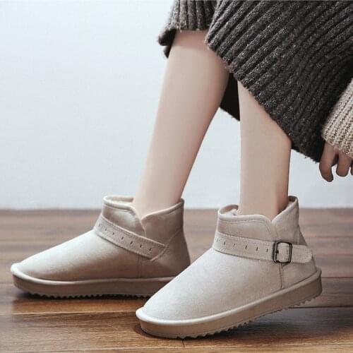 Buty damskie Snow Boots Womens Boots Non-slip Women Winter Boots Fur Warm Ankle For Women black brown waterproof Booties Botas