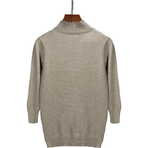 High Quality 2019 New Arrivals Women Sweater Turtleneck Cashmere Sweaters Fashion Autumn Winter Knitted Pullover Women Tops SALE